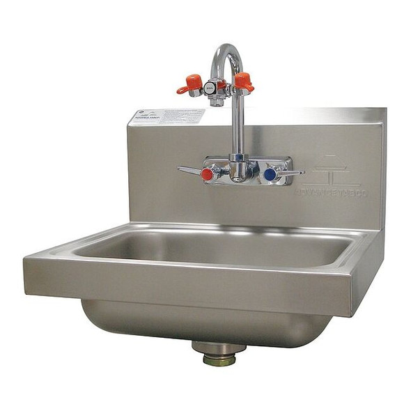 Advance Tabco Hand Sink with Eye Wash,15-1/4 In. W 7-PS-55