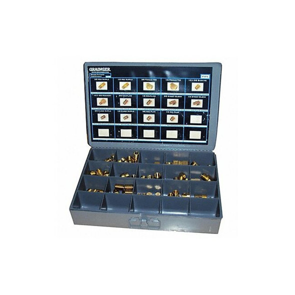 Manufacturer Varies Brass Pipe Fitting Kit, NPT, Assorted Pipe Size 6AZF8