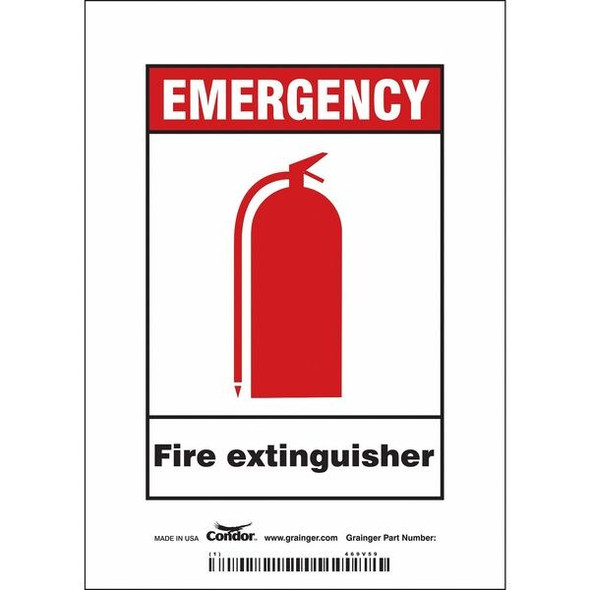 Condor Safety Sign,7 in x 5 in,Vinyl 469V59 Condor Safety Sign,7 in x 5 in,Vinyl 469V59