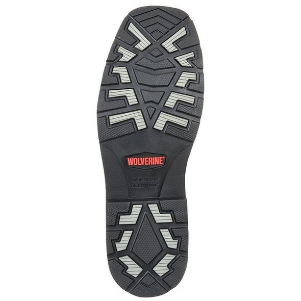 Wolverine Men's Western Boot, 10 M, Steel Toe, 10 in H, Black/Brown, W10765 W10765