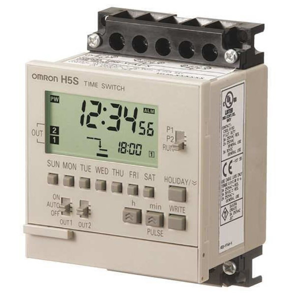 Omron Electronic Timer, Light Gray, Plastic H5S-WFB2
