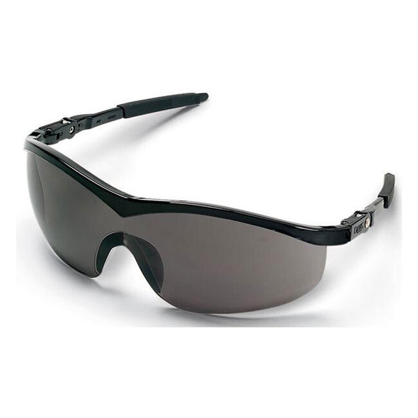 MCR Safety® ST1 Series Eyewear, Black Frame, Gray, Anti-Fog Lens, 1/Each
