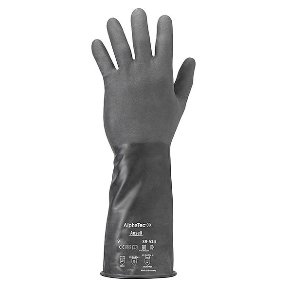Ansell Chemical Resistant Gloves,Size 9,14",PR 38-514 Ansell Chemical Resistant Gloves,Size 9,14",PR 38-514
