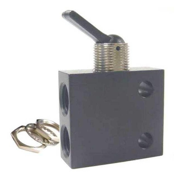 Pneumadyne Toggle Valve,NC,1/8 In,NPT C040401