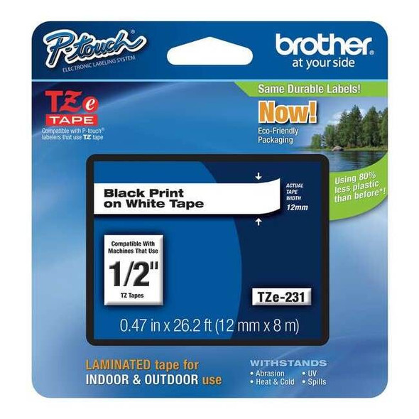 Continuous Label Roll Cartridge, Black/White, Labels/Roll: Continuous