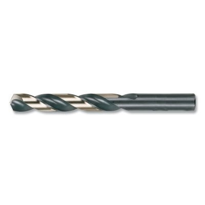1878 Heavy-Duty Black and Gold with Flats Jobber-Length Drill Bit, 0.1719 in dia Cutting, 3.25 in dia OAL, 11/64 in