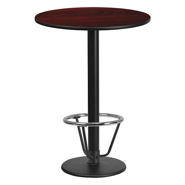 Round Laminate Table, Laminate, Wood Grain