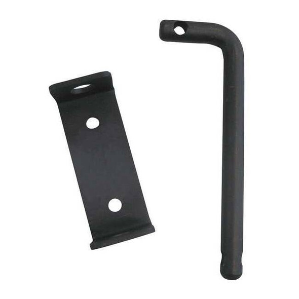 Wall Mounting Kit, Steel, 3 1/2 in Height, 1 3/8 in Length, 0.88 lb, Black