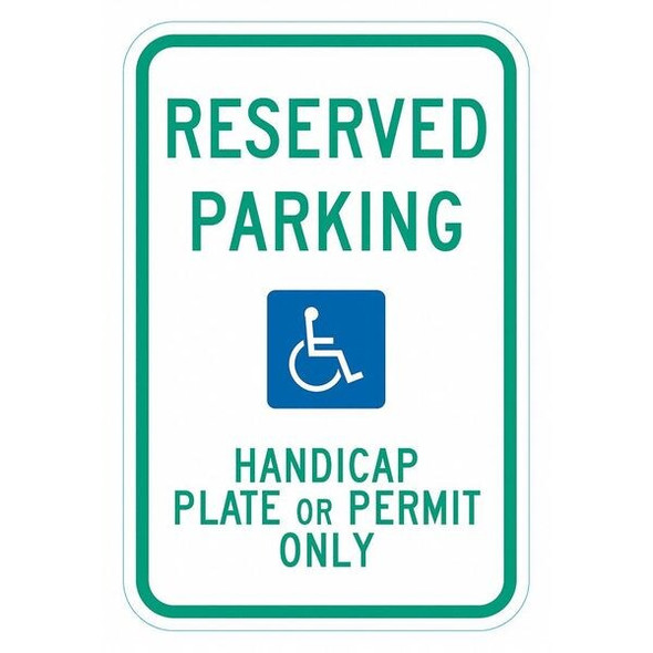 Lyle ADA Handicapped Parking Sign,18" x 12, T1-6248-HI_12x18 T1-6248-HI_12x18
