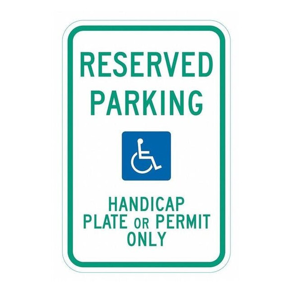 Lyle ADA Handicapped Parking Sign,18" x 12, T1-6248-HI_12x18 T1-6248-HI_12x18