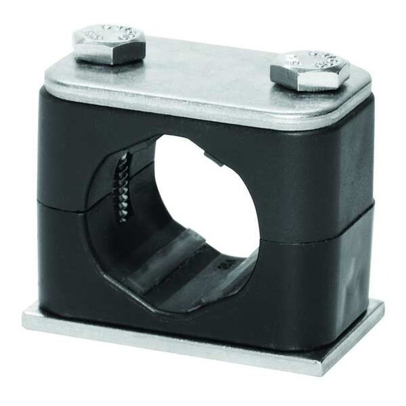 Stauff Tube Clamp,2.68in H,316 SS,Size 1-1/2in SP-538-ACT-DP-AS-U-W5-K-642012