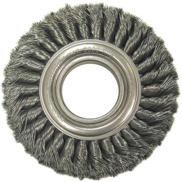 Weiler 8" Standard Twist Knot Wire Wheel .023" Steel Fill 2" Arbor Hole 09440