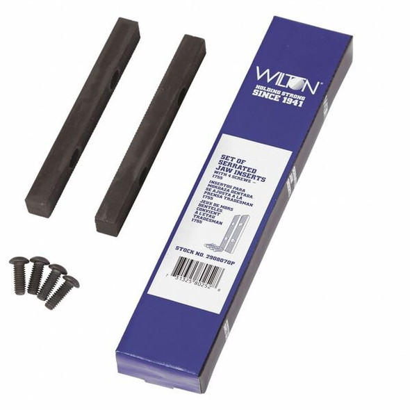 Wilton Serrated Vise Jaws,Steel,PK2 2908070P