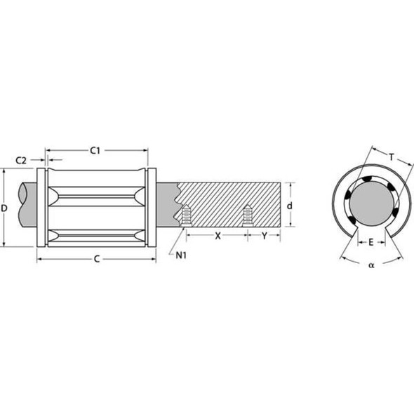 Thomson Ball Bushing,Bore Dia 0.750 In OPN122026