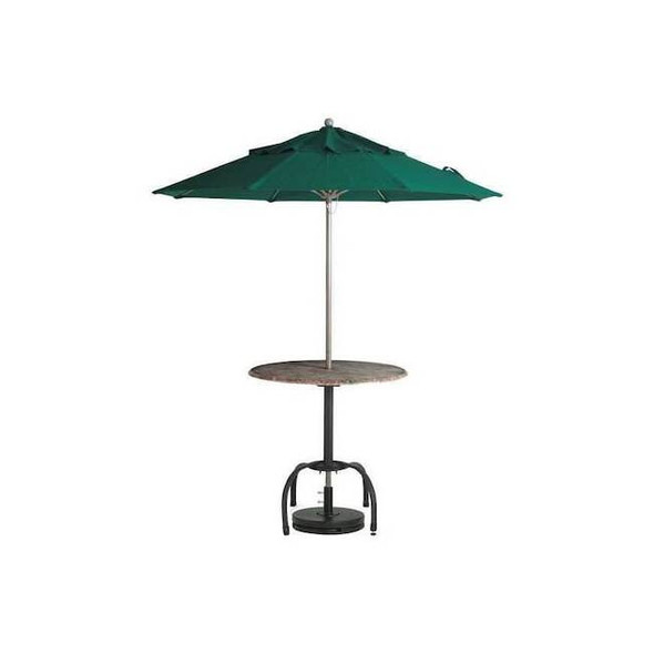 Grosfillex Patio Umbrella,7 1/2 ft Dia,Forest Green 98382031