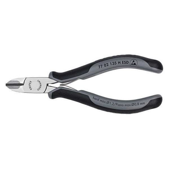 Knipex 5 1/4 in Diagonal Cutting Plier Standard Cut Uninsulated 77 02 135 H ESD