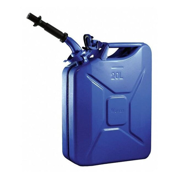 Wavian Gas Can, Cold Rolled Steel, 5.3 gal, Kerosene, Blue JC0020BLVS
