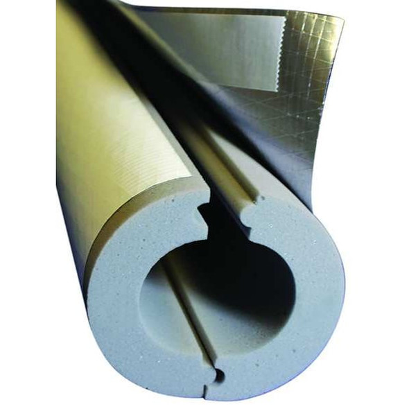 Pipe Insulation, 7/8" OD, 4 ft. L, Melamine Foam, 1 in Wall