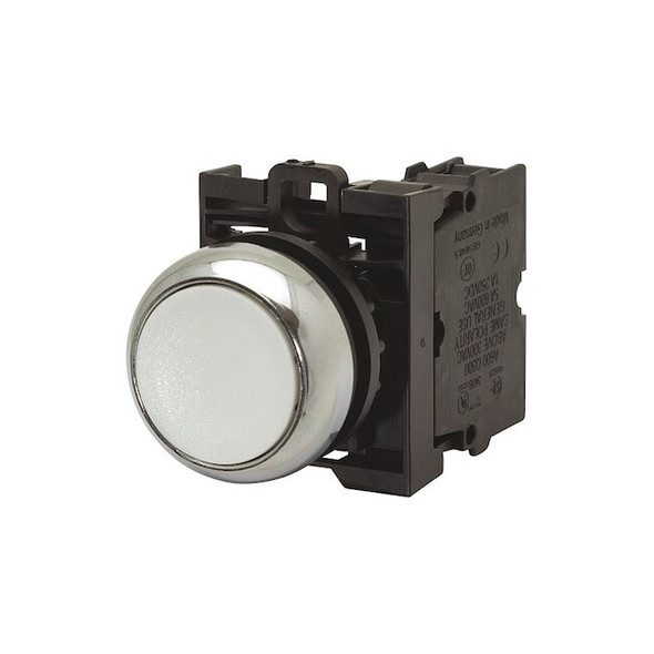 Eaton Illuminated Push Button, 22.5 mm, 1NO, White M22-DRL-W-K10-W