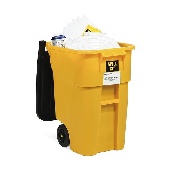 Spill Kit, 46 gal Volume Absorbed per Kit, 50 gal Capacity, Drum, Yellow