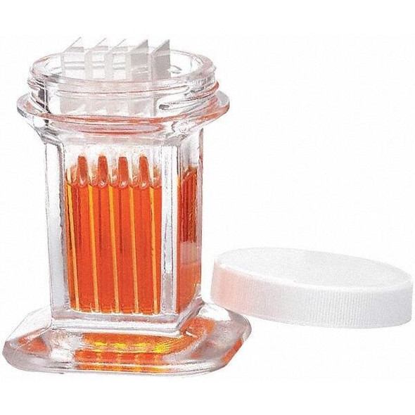 Wheaton Coplin Jar w/Cap,Capacity 10 Slides,PK6 900520
