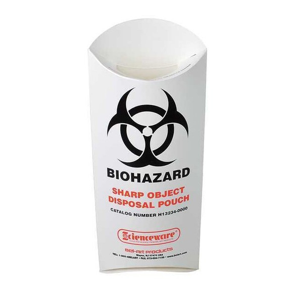 Sp Scienceware Biohazard Sharp Object Pouch,PK200 H13234-0000