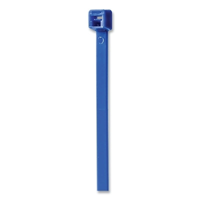 General Purpose Cable Tie, 50 lb Tensile Strength, 14.6 in L, Blue, 100 EA/BG