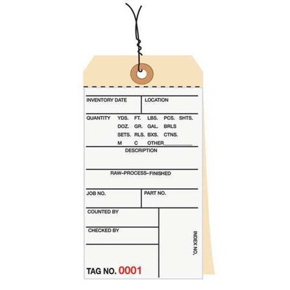 Partners Brand Inventory Tag,6 1/4x3 1/8",PK500 G15063