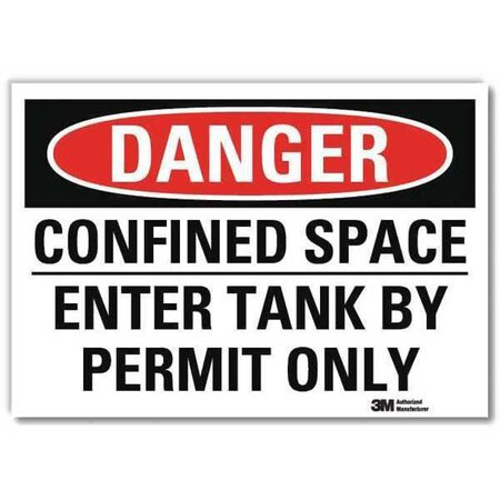Lyle Danger Sign,Self-Adhesv Mount,10inWx7inH, U3-1203-RD_10X7 U3-1203-RD_10X7