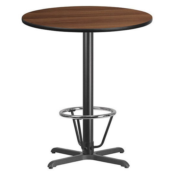 Round Laminate Table, Laminate, Wood Grain