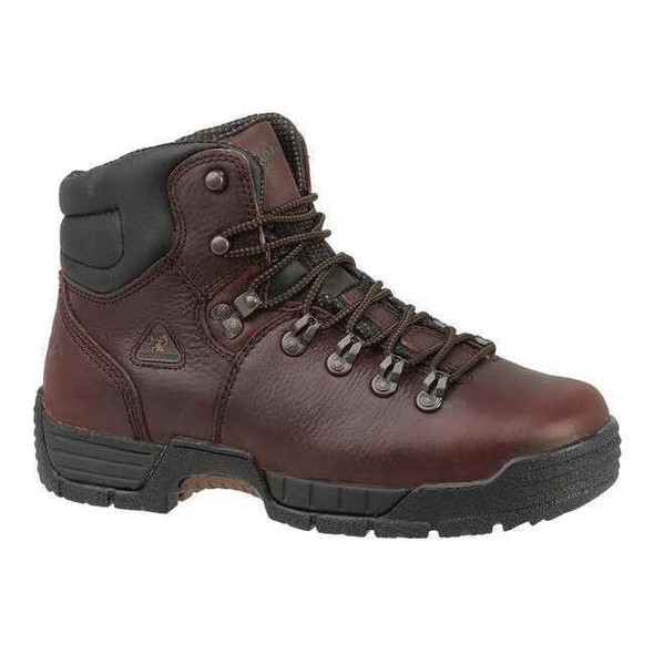Men's Waterproof Work Boots, 13 W, Steel Toe, 6 in H, Dark Brown, FQ0006114