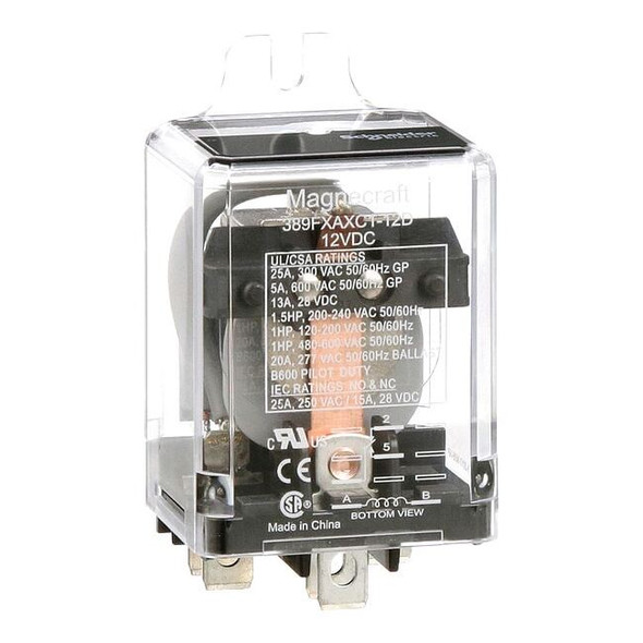 Flange Mount, Enclosed Power Relay, Square, 25 A, 5 Pins, Quick Connect