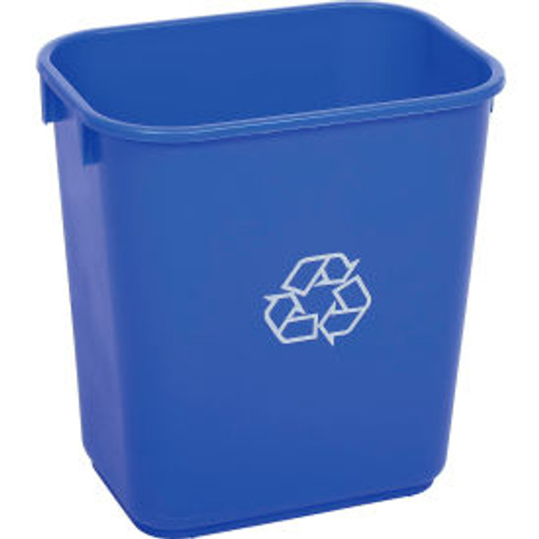 Global Industrial Deskside Recycling Wastebasket 3-7/16 Gallon Blue