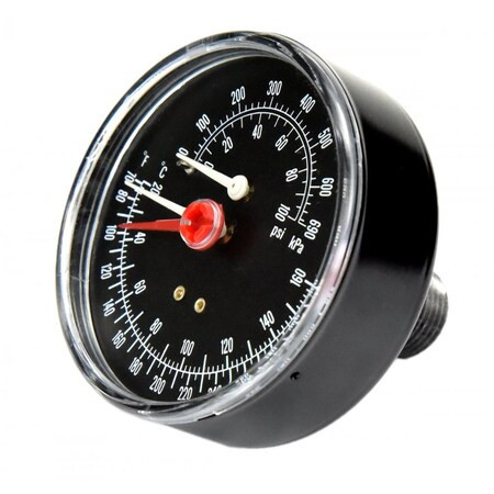 Weil Mclain Pressure/Temp Gauge,60,2-1/2" Dial,1/4" 510-218-099