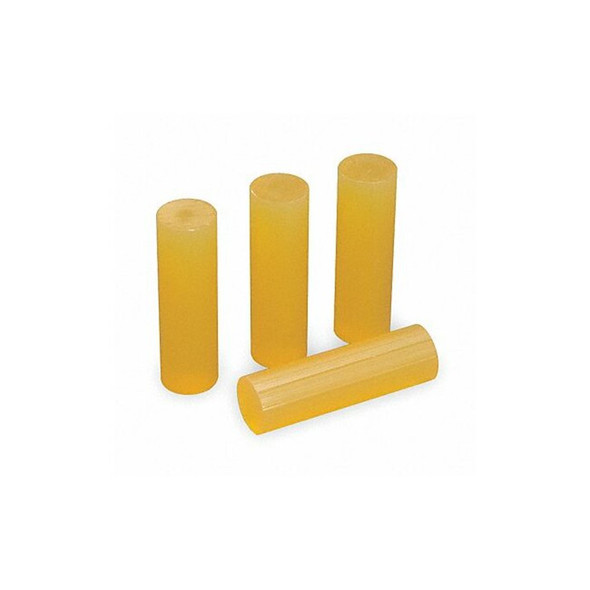 Hot Melt Adhesive, Amber, 5/8 in Dia, 2 in L, 50 sec Begins to Harden, 484 PK