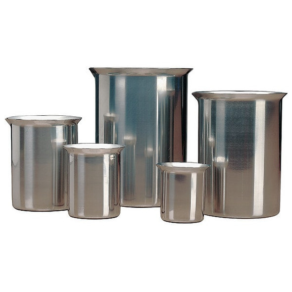 Manufacturer Varies Beaker, Stainless Steel, Low Form, 7.8 L / 2 gal Capacity 78780