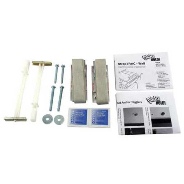 Quakehold! Wall Strap w/Side Release Buckle,Gray RW.1X48.G.2.1