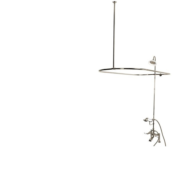 Clawfoot Tub Faucet Packages, Standard, 2, Deck Mount, Brushed Nickel