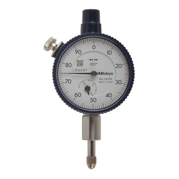 Mitutoyo Dial Indicator,0 to 0.250 In,0-100 1410A-10