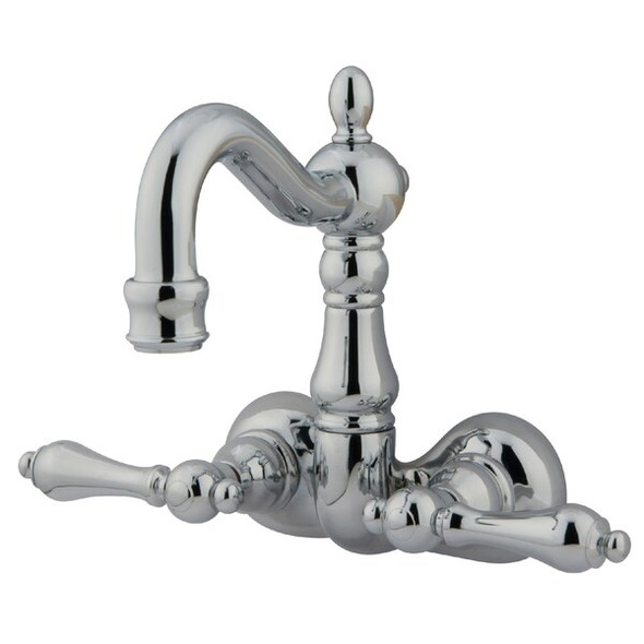 Wall-Mount Clawfoot Tub Faucet, Polished Chrome, Tub Wall Mount