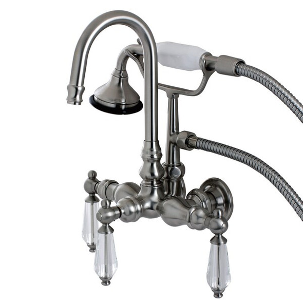 Wall-Mount Clawfoot Tub Faucet, Brushed Nickel, Tub Wall Mount
