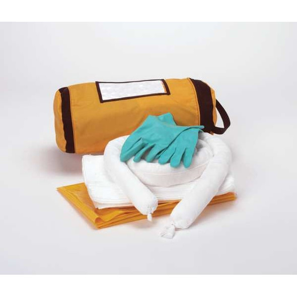 Enpac Vehicle Spill Kit, 5 gal Volume Absorbed per Kit, 5 gal Capacity, Bag, Yellow, 18 1302-YE