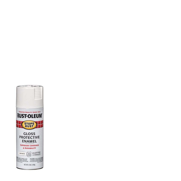 Rust-Oleum Stops Rust 12 Oz. Pure White Gloss Anti-Rust Spray Paint 250702