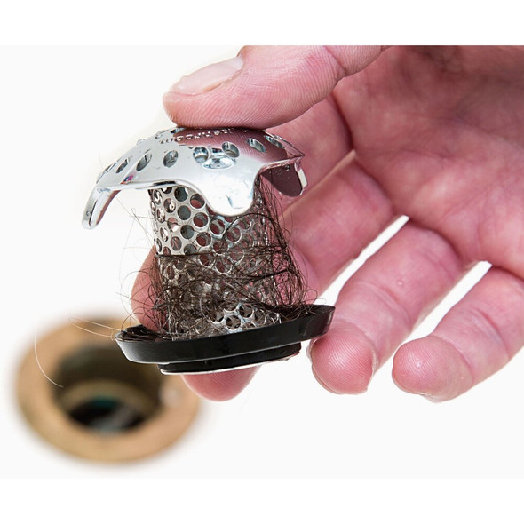 TubShroom Ultra Edition 1.5 In. Chrome Stainless Steel Hair Catcher TSULT455 607086