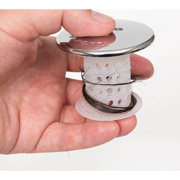 TubShroom Chrome Edition 1.75 In. Chrome Plastic No Clog Drain Stopper TSCE325 607780