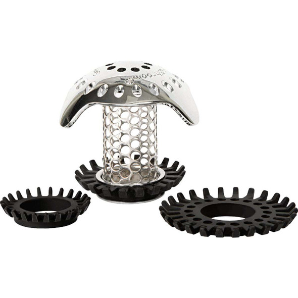 SinkShroom Chrome Stainless Steel Drain Protector SSULTR321