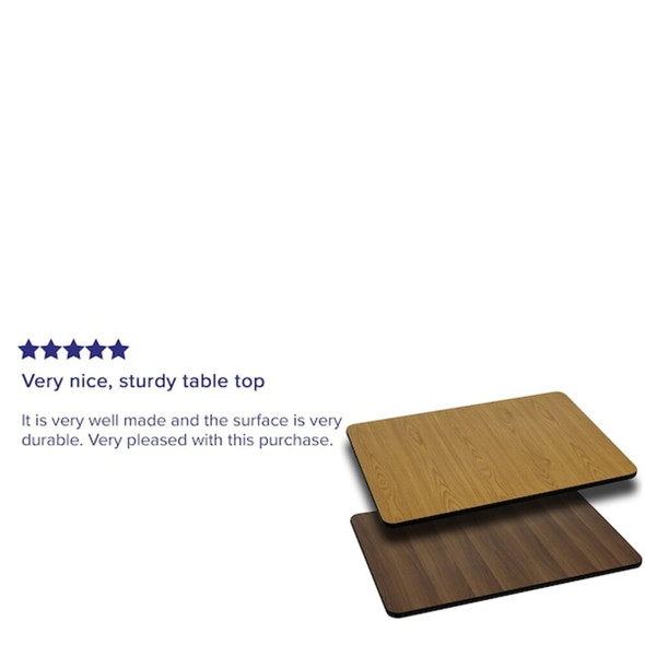 Flash Furniture Natural-Walnut Reversible Top, 30 x 60 XU-WNT-3060-GG