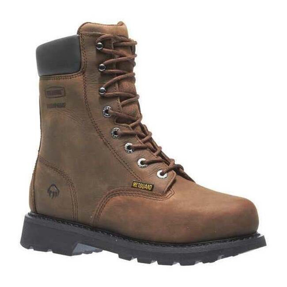 Wolverine Men's 8-Inch Work Boot, 12 XW, Steel Toe, 8 in H, Brown, W05680 W05680