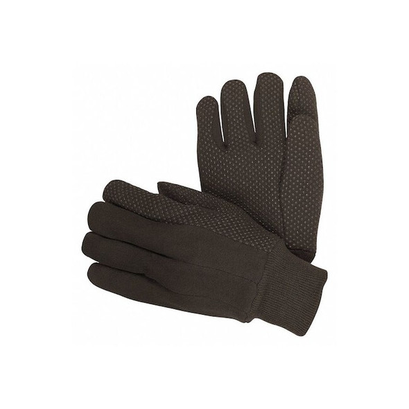 Mcr Safety Knit Gloves, Back: Brown, Large, 12 PK 7800