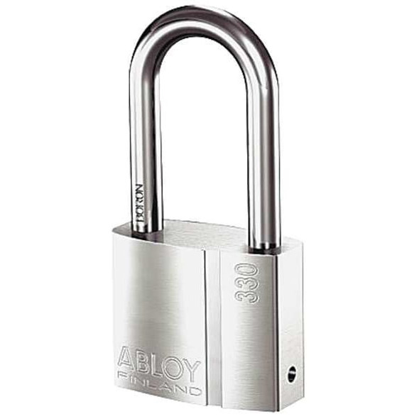 Abloy Keyed Padlock,1 in,Rectangle,Silver PL330/50B-KA Abloy Keyed Padlock,1 in,Rectangle,Silver PL330/50B-KA